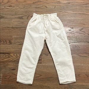 Zara ivory kids paper bag corduroy pants 5/6 years EUC